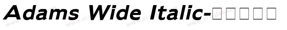 Adams Wide Italic字体转换